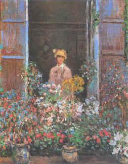Claude Monet Camille at the Window Norge oil painting art